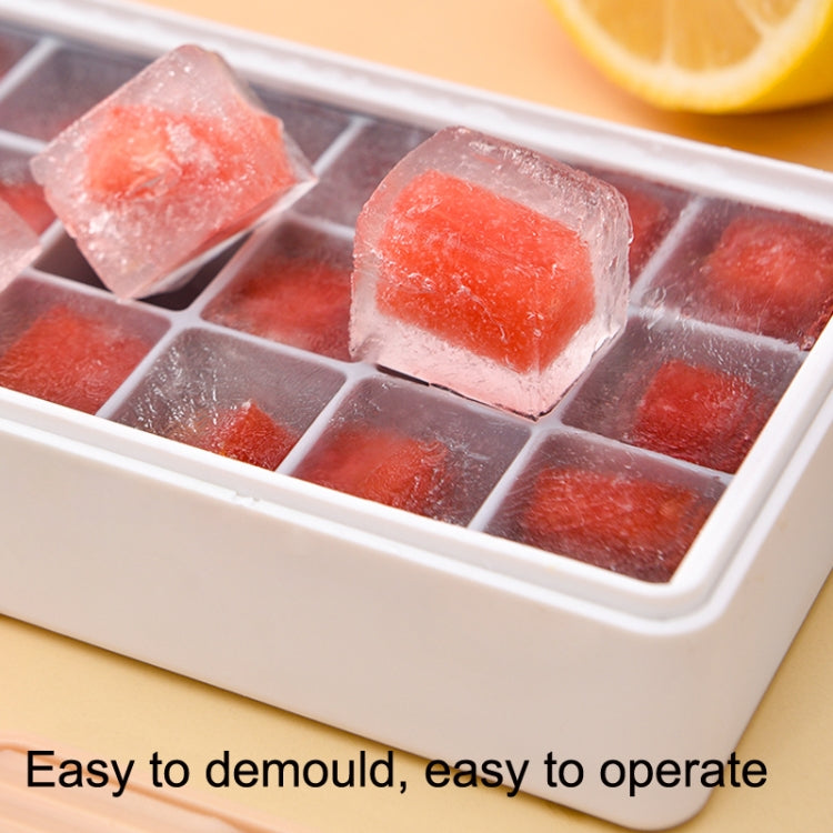 Home Refrigerator Silicone Ice Tray Mold with Lid, Style: 36 Grid (Gray + Yellow)