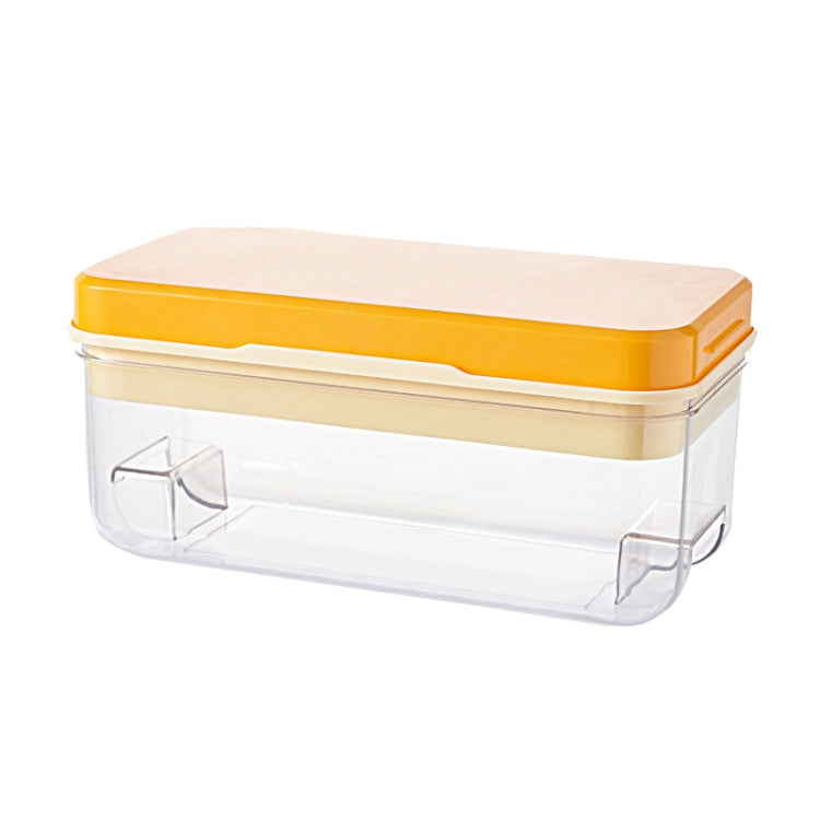 Household Large Capacity Silicone Press Ice Cube Mold, Style: 32 Grid (Yellow)
