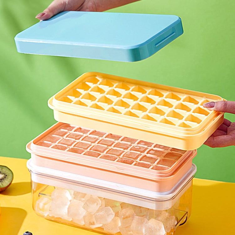 Household Large Capacity Silicone Press Ice Cube Mold, Style: 32 Grid (Blue)