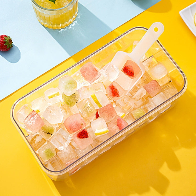 Household Large Capacity Silicone Press Ice Cube Mold, Style: 32 Grid (Pink)