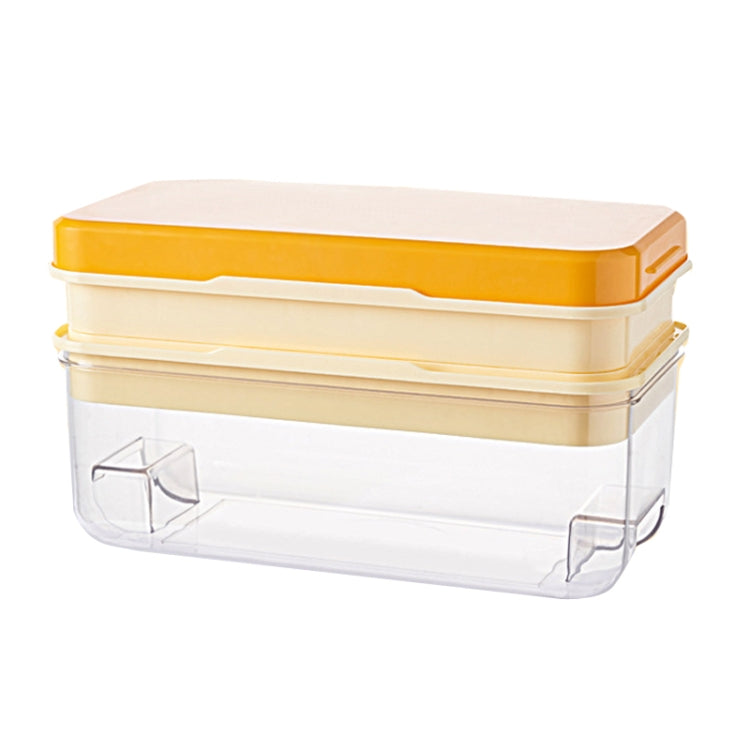 Household Large Capacity Silicone Press Ice Cube Mold, Style: 64 Grid (Yellow)