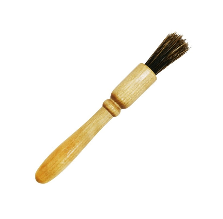 2 PCS Wooden Handle Coffee Grinding Brush Barbecue Brush Pig Bristle Cleaning Brush