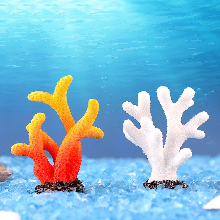 10 PCS Simulation Resin Coral Aquarium Fish Tank Small Ornaments, Colour: No. 1 White