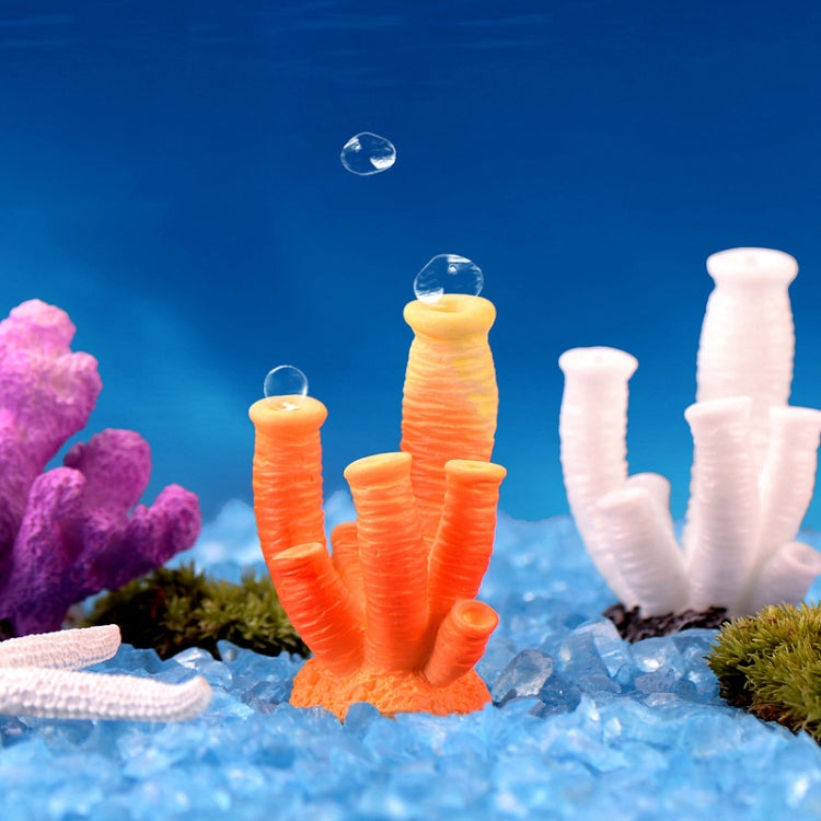 10 PCS Simulation Resin Coral Aquarium Fish Tank Small Ornaments, Colour: No. 1 White