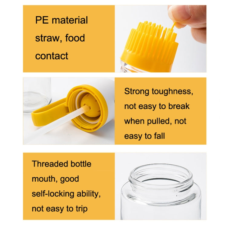 550ml Silicone Brush Head Stainless Steel Oil Pot Seasoning Bottle