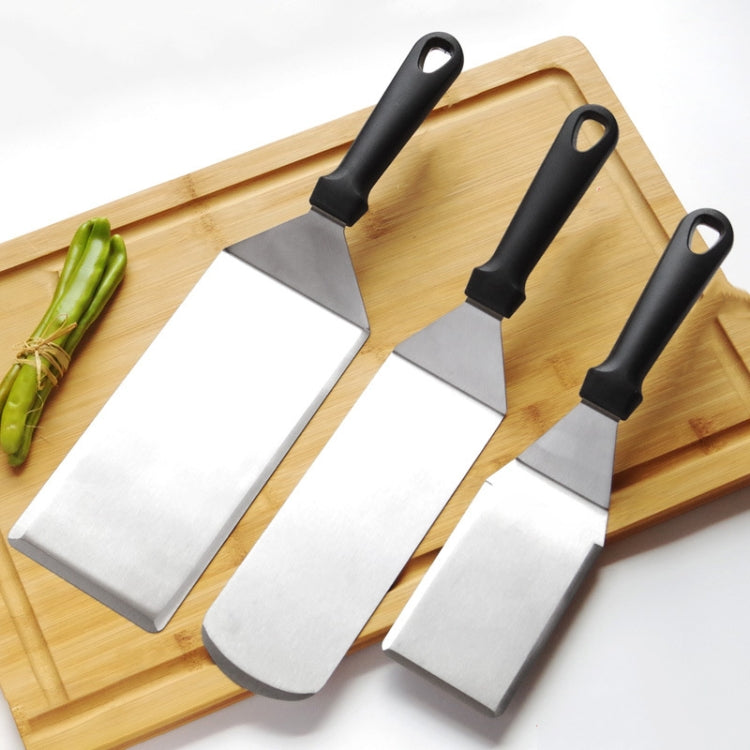 2 PCS Stainless Steel Pizza Spatula Multi-function Pancake Spatula, Specification: 375mm (Square)