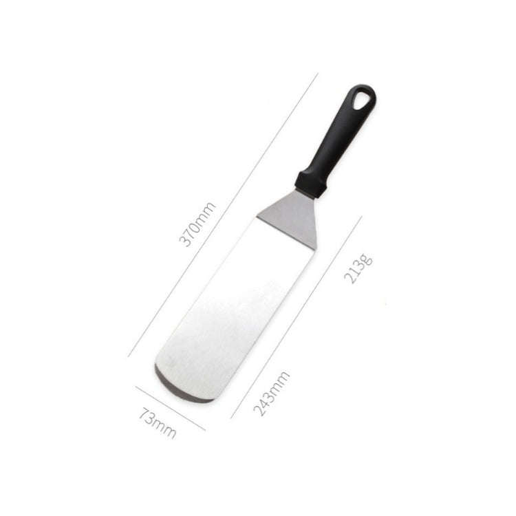 2 PCS Stainless Steel Pizza Spatula Multi-function Pancake Spatula, Specification: 370mm (Round)
