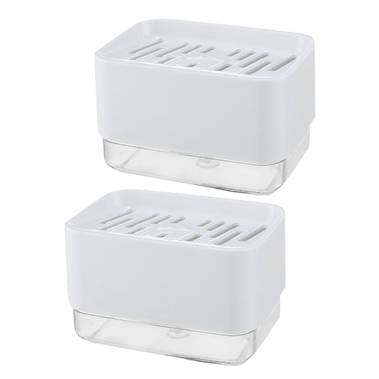2 PCS Kitchen Detergent Automatic Liquid Dispenser with Sponge Wipe