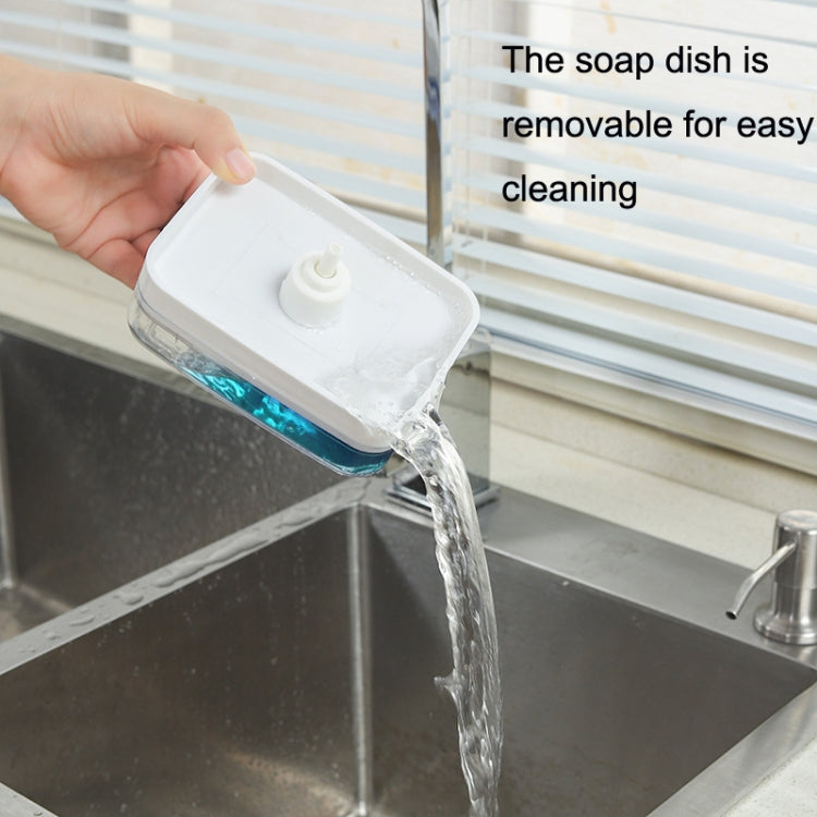 2 PCS Kitchen Detergent Automatic Liquid Dispenser with Sponge Wipe