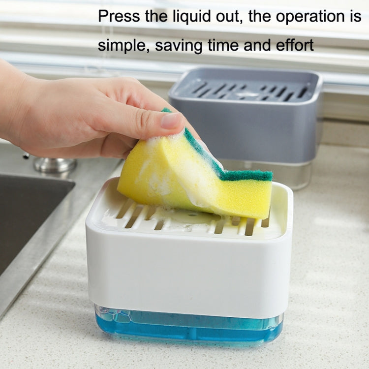 2 PCS Kitchen Detergent Automatic Liquid Dispenser with Sponge Wipe