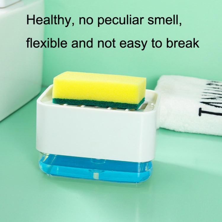 2 PCS Kitchen Detergent Automatic Liquid Dispenser with Sponge Wipe