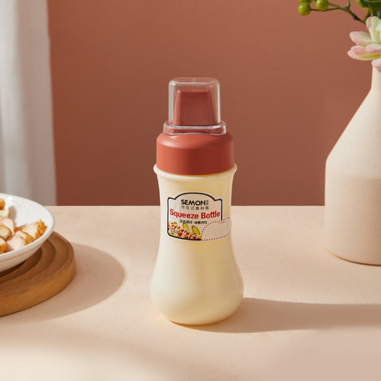 2 PCS DX220112 Perforated Ketchup Honey Salad Dressing Squeeze Bottle with Lid