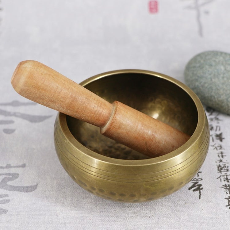 Buddha Sound Bowl Yoga Meditation Copper Bowl, Size: Diameter 8.5cm(Bowl+Mat+Wooden Stick+Linen Bag)