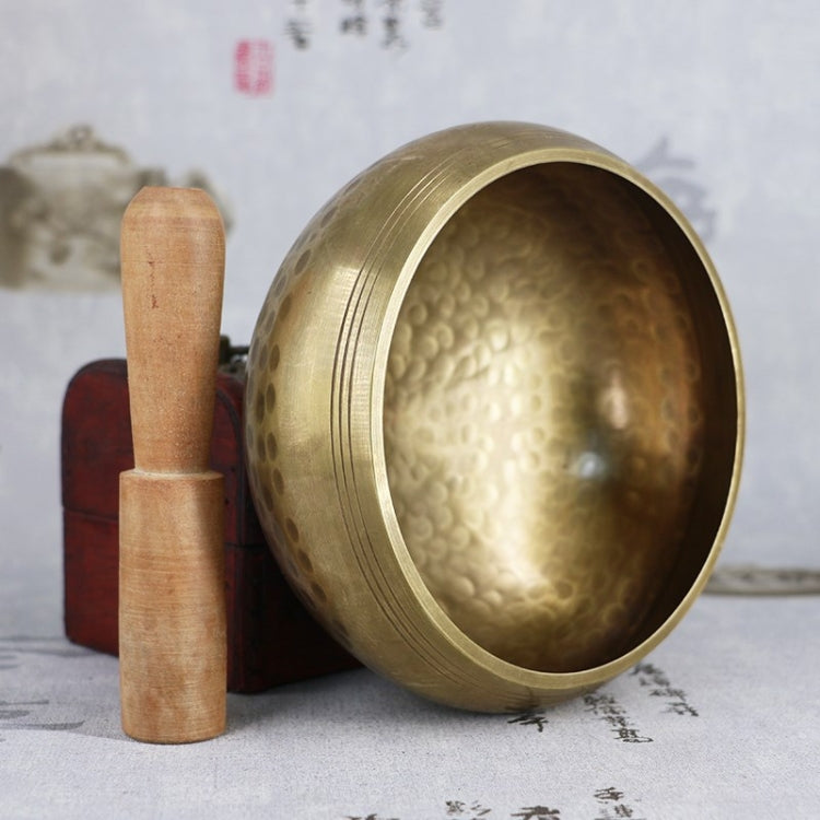 Buddha Sound Bowl Yoga Meditation Copper Bowl, Size: Diameter 8.5cm(Bowl+Mat+Wooden Stick+Linen Bag)