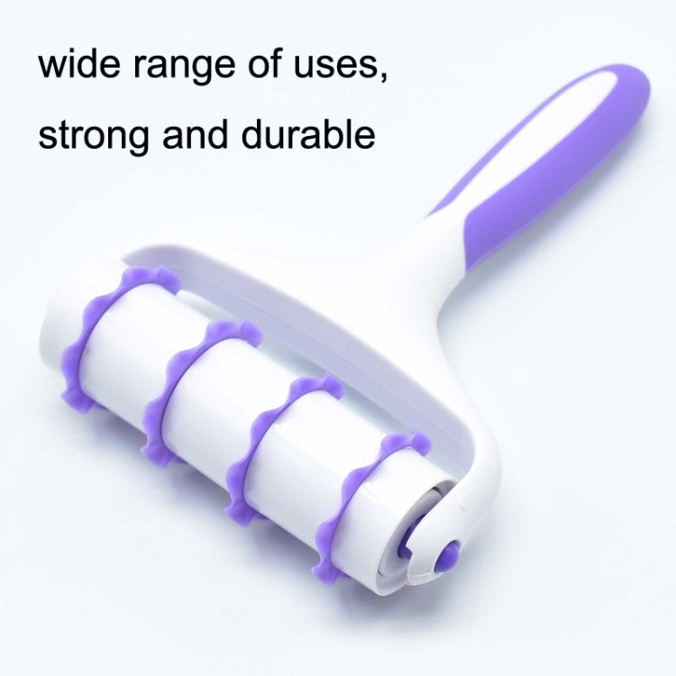2 Sets Cake Icing Roller Lace Set Decorating Tools Cookie Cutting Embossing Die(White + Purple)