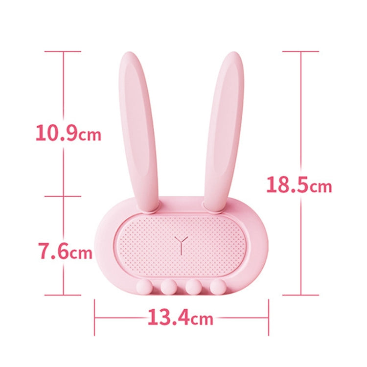 Cute Rabbit Ears Multi-functional Wall-mounted Storage Rack Paste Free Punch Hanger