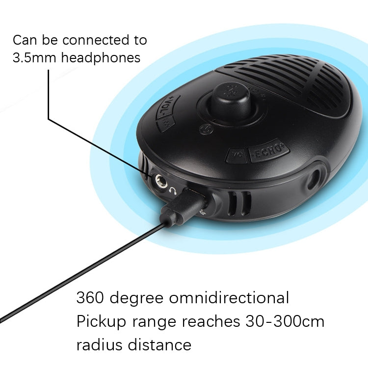 RGB Lights USB Computer Microphone Built-In Speaker Desktop Microphone(Black)