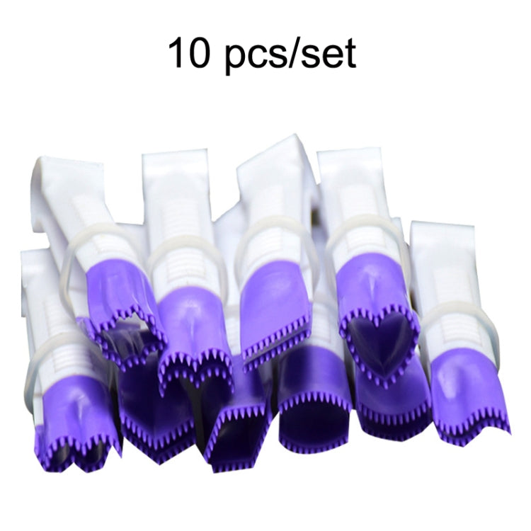 2 Sets Plastic Lace Clip Fondant Cake Shape Baking Tool Set(White Purple)