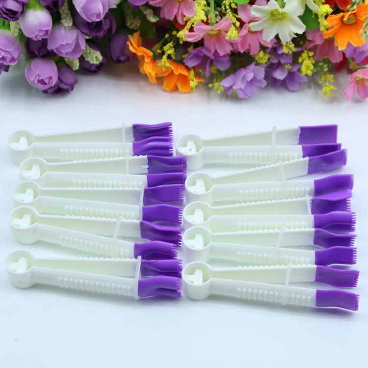 2 Sets Plastic Lace Clip Fondant Cake Shape Baking Tool Set(White Purple)
