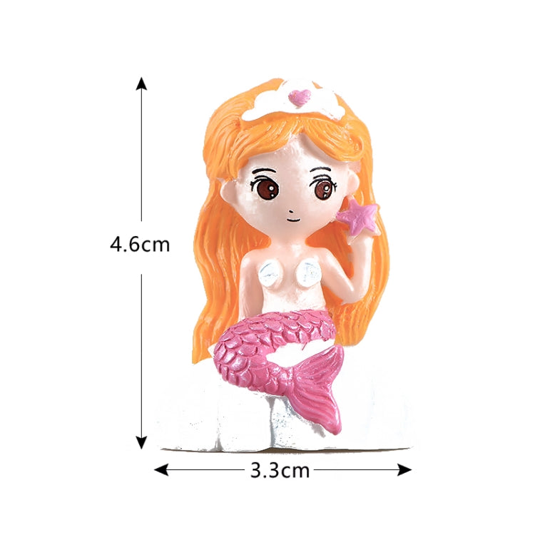 10 PCS Beach Ocean Series Resin Craft Ornament Mermaid 1