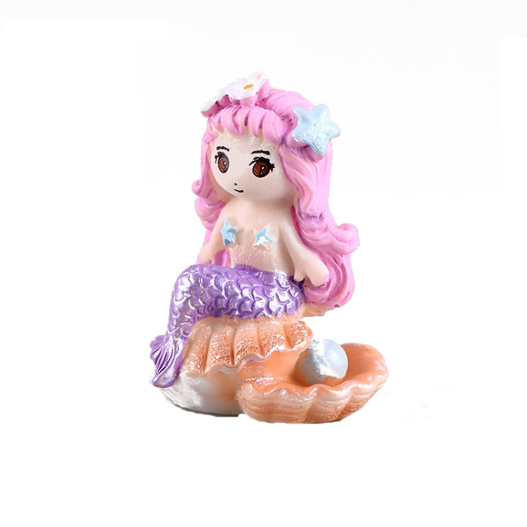 10 PCS Beach Ocean Series Resin Craft Ornament Mermaid 3