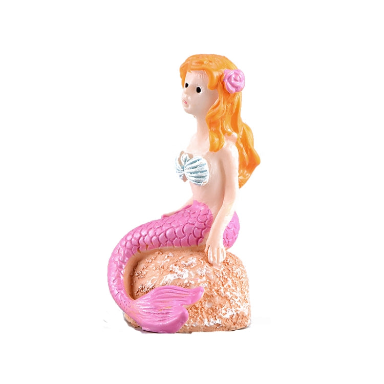 10 PCS Beach Ocean Series Resin Craft Ornament Mermaid 4