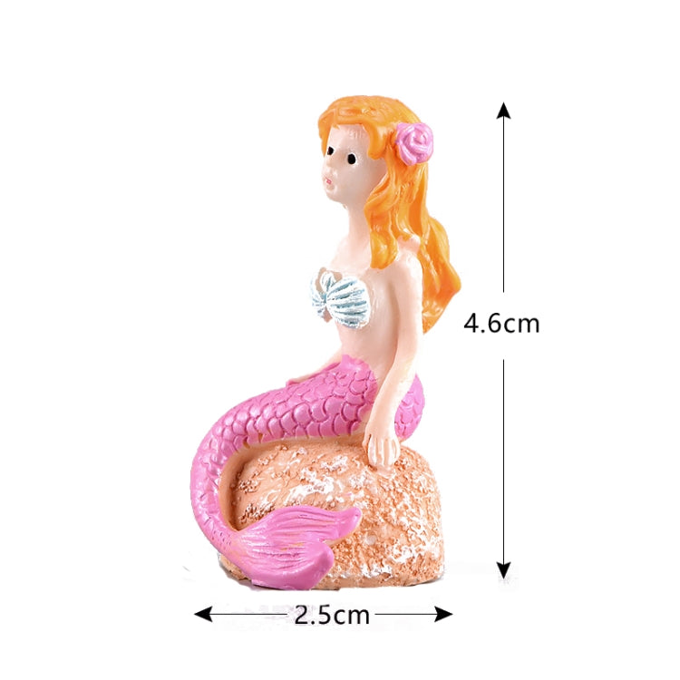10 PCS Beach Ocean Series Resin Craft Ornament Mermaid 4