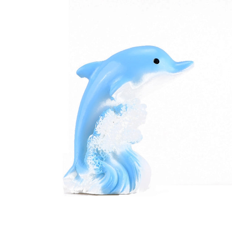 10 PCS Beach Ocean Series Resin Craft Ornament Dolphin