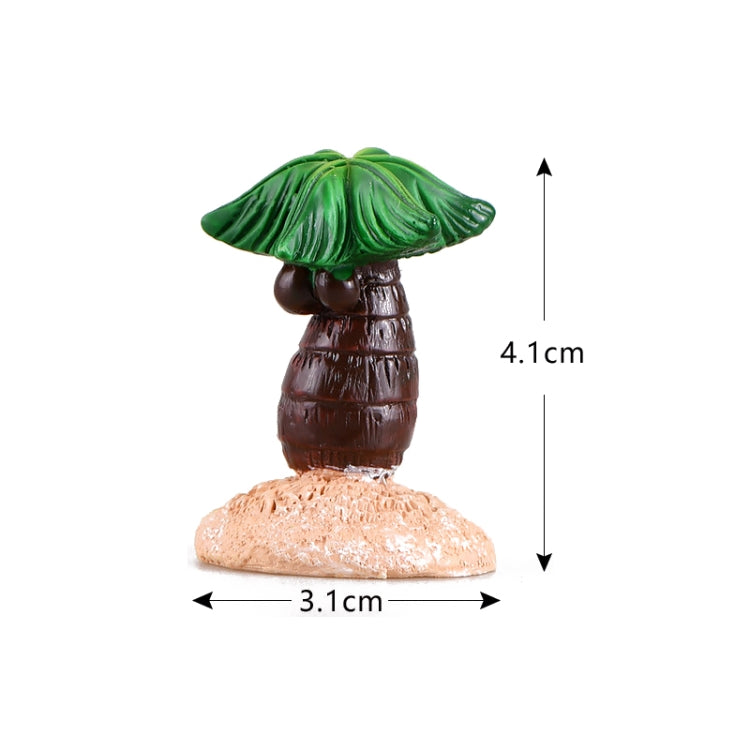 10 PCS Beach Ocean Series Resin Craft Ornament Small Tree