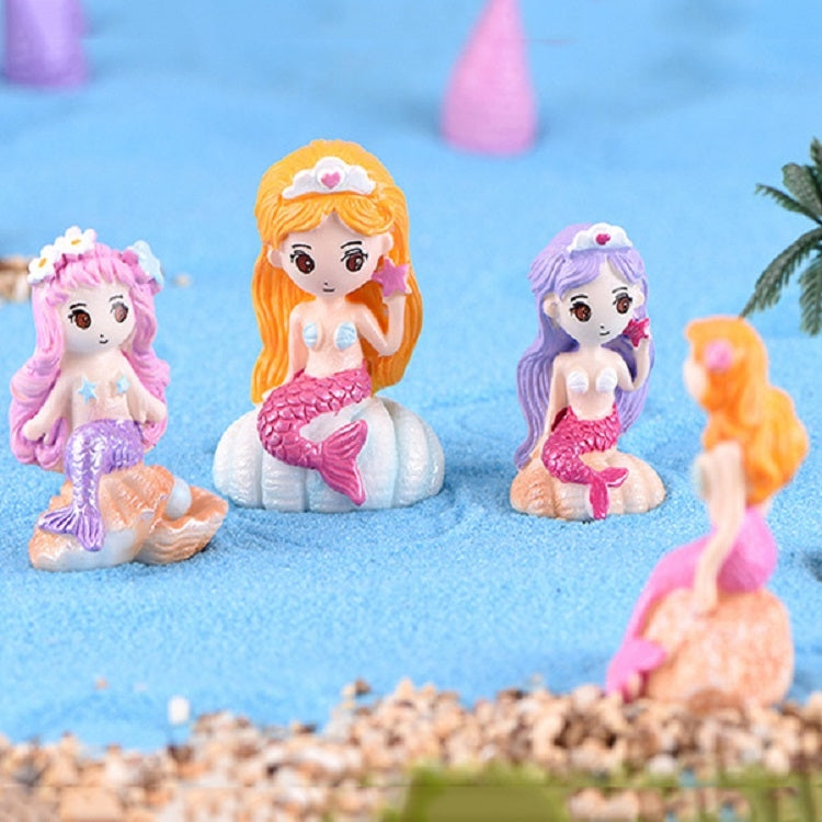 10 PCS Beach Ocean Series Resin Craft Ornament Sand Carving Castle