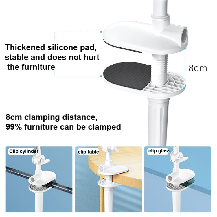JHD-339 Tablet Mobile Phone Lazy Bracket Folding Storage Adjustable Desktop Bracket(White)