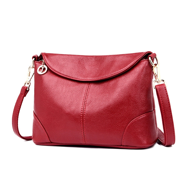 Ladies Fashion Single Shoulder Soft Leather Small Square Bag