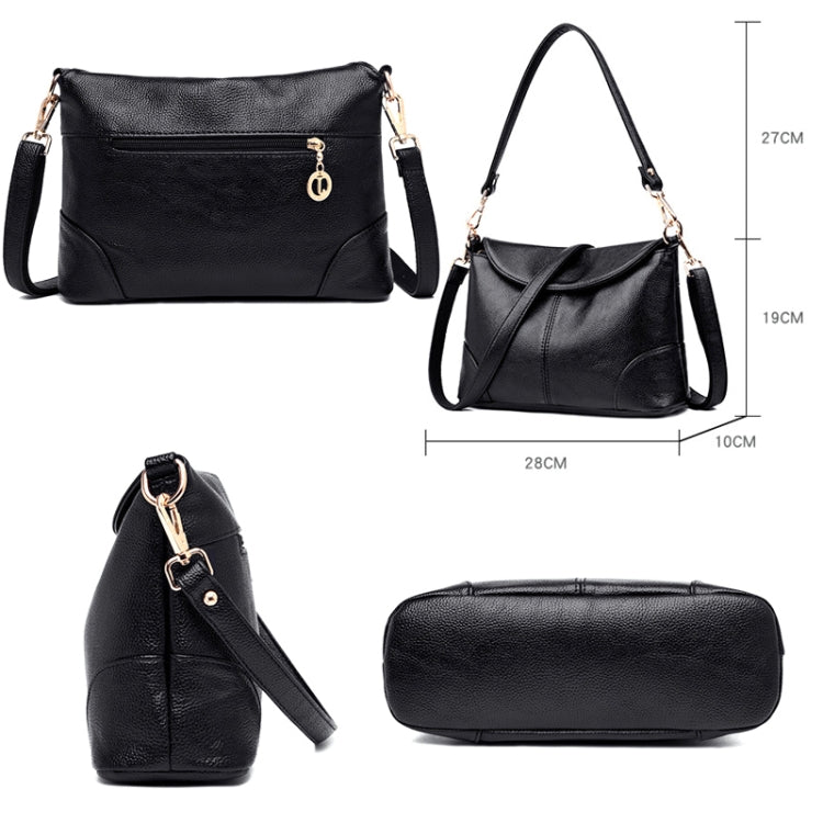 Ladies Fashion Single Shoulder Soft Leather Small Square Bag