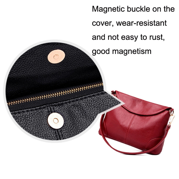 Ladies Fashion Single Shoulder Soft Leather Small Square Bag