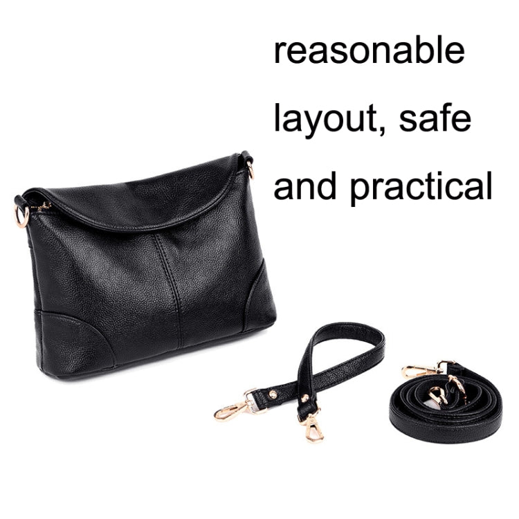 Ladies Fashion Single Shoulder Soft Leather Small Square Bag