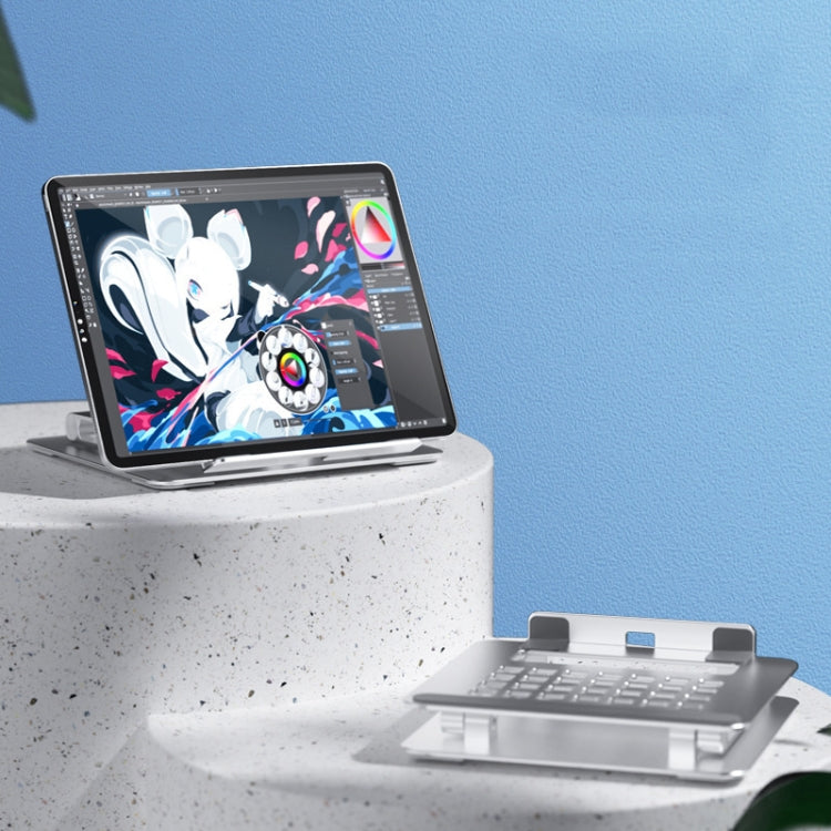 Tablet Desktop Portable Aluminum Alloy Bracket(Silver)