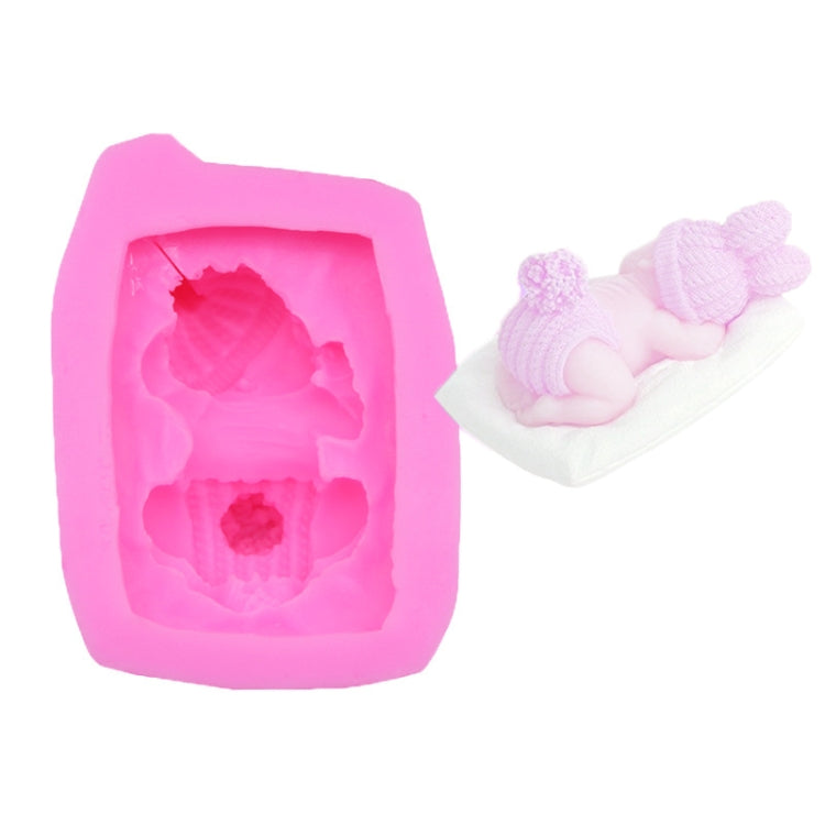 2 PCS Fondant Cake Chocolate Silicone Mold(Pink)