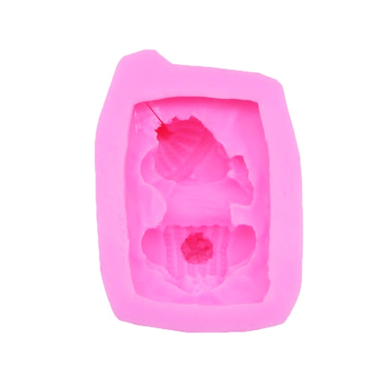 2 PCS Fondant Cake Chocolate Silicone Mold(Pink)