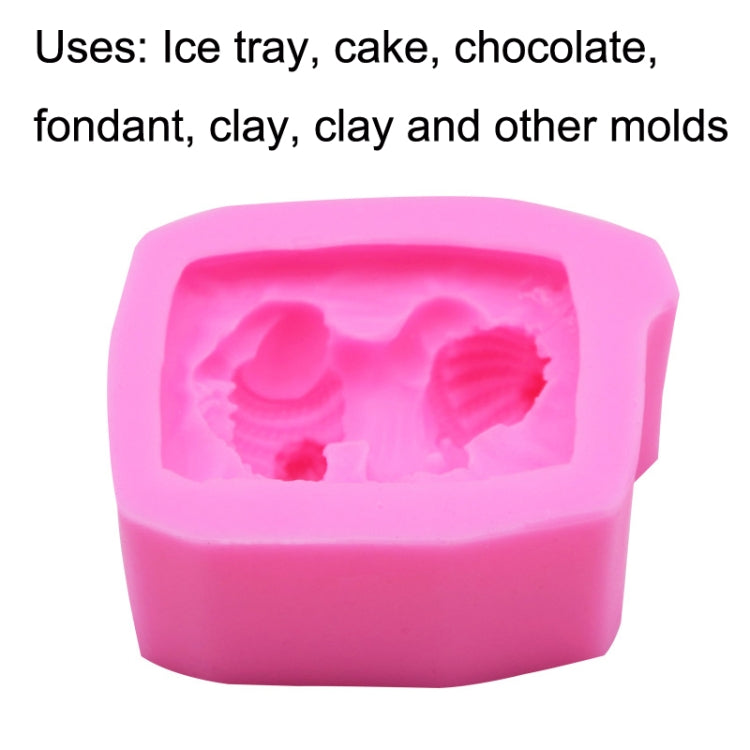 2 PCS Fondant Cake Chocolate Silicone Mold(Pink)