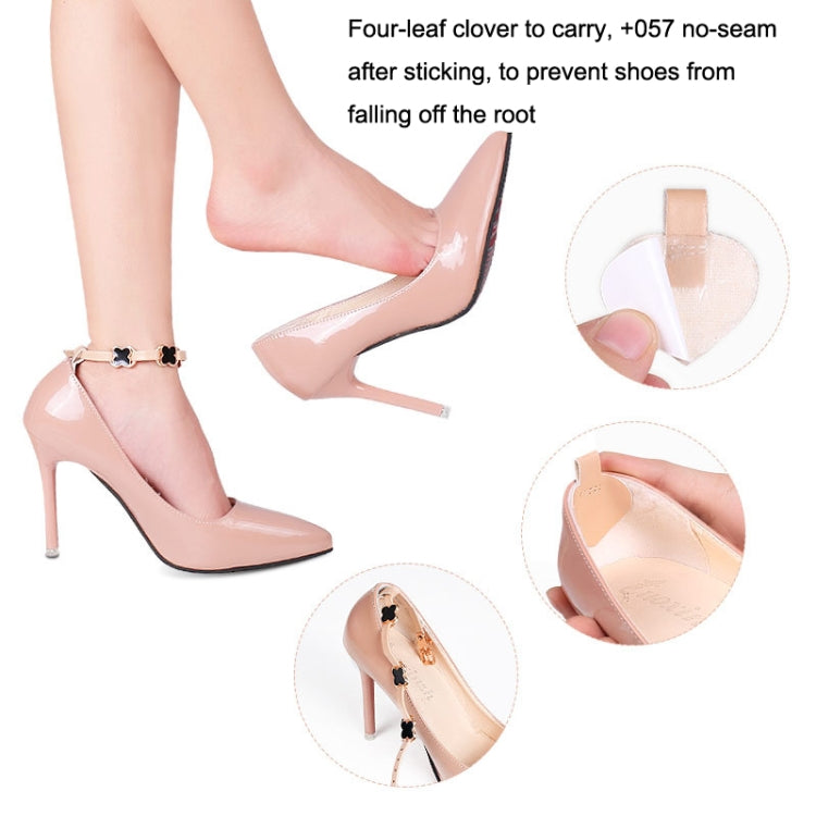 2 Pairs High Heel Shoes Prevent Heel Drop Shoelaces Four-Leaf Grass Shoelace Buckle