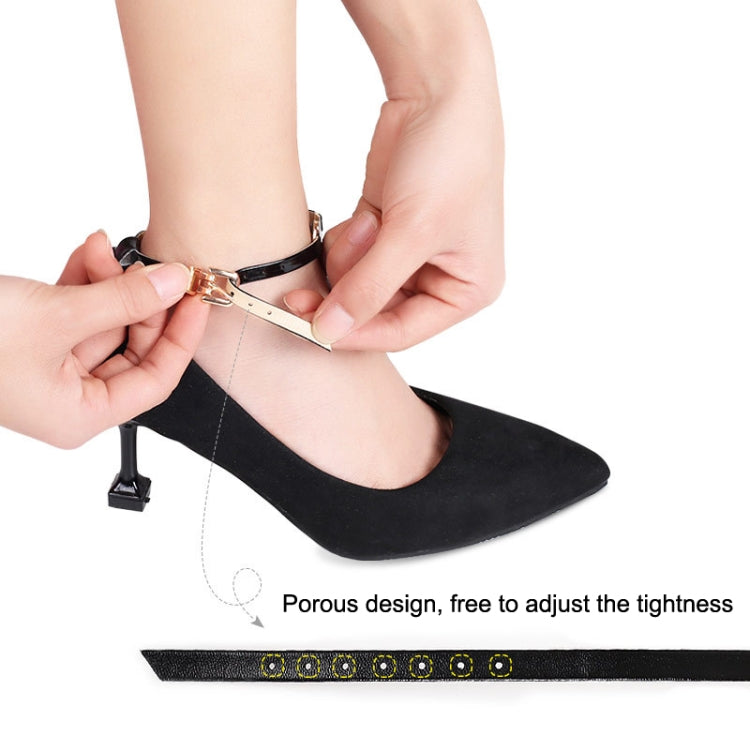 2 Pairs High Heel Shoes Prevent Heel Drop Shoelaces Four-Leaf Grass Shoelace Buckle