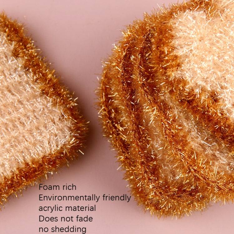 6 PCS / Bag Bread Shape Dish Towel Acrylic Polyester Dish Cloth