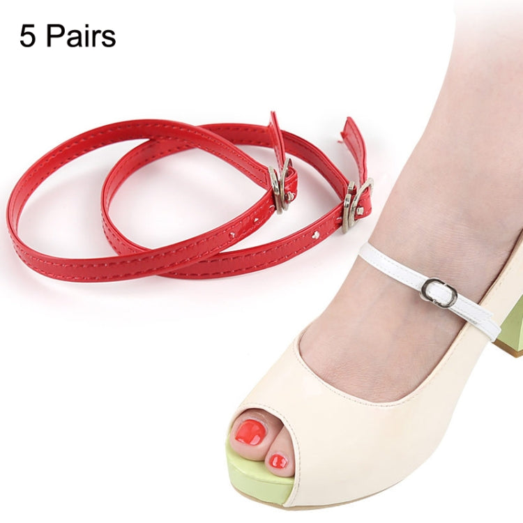 5 Pairs High Heels Leather Shoes Anti-heel Laces