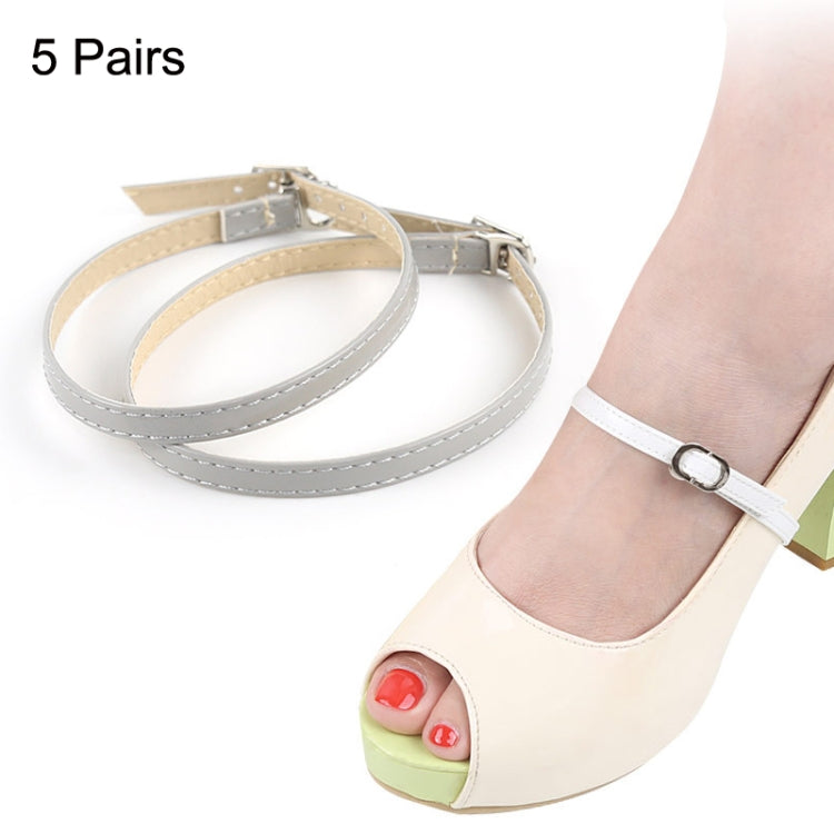 5 Pairs High Heels Leather Shoes Anti-heel Laces