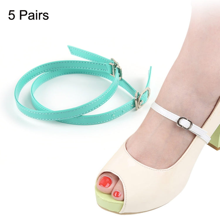 5 Pairs High Heels Leather Shoes Anti-heel Laces