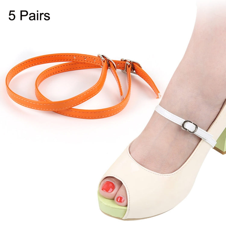 5 Pairs High Heels Leather Shoes Anti-heel Laces