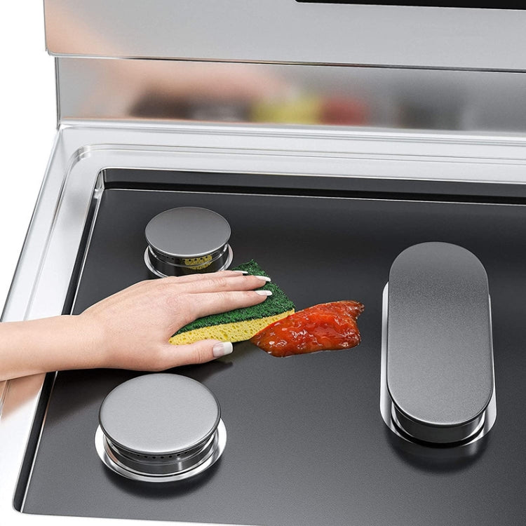 Gas Stove 5-hole Oil-proof Pad Teflon Protective Cover Anti-dirty Pad, Size: 0.2mm(Black)