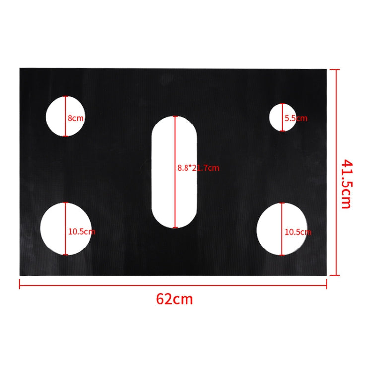 Gas Stove 5-hole Oil-proof Pad Teflon Protective Cover Anti-dirty Pad, Size: 0.3mm(Black)