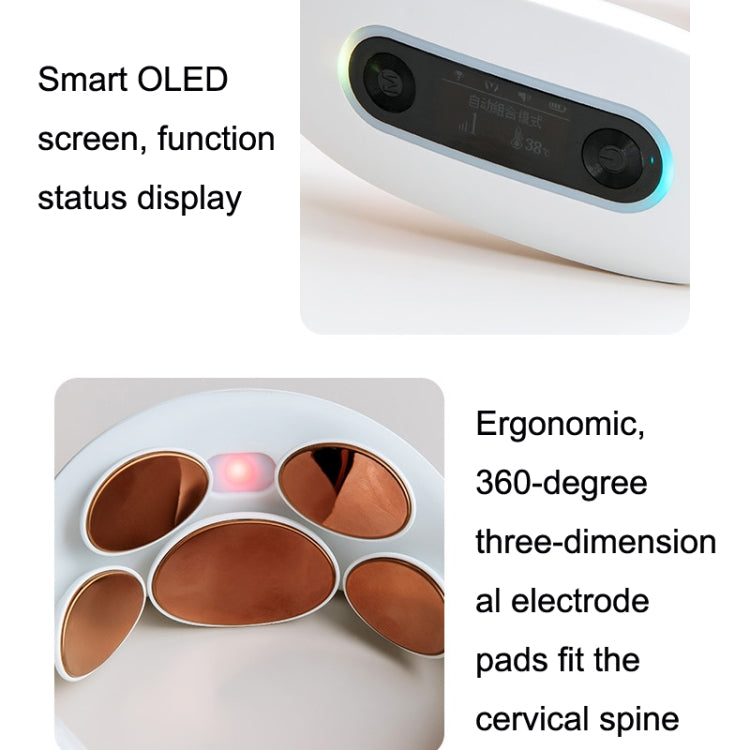 T12 Home Mini Automatic Pulse Smart Cervical Massager, Style: Flagship Model (White)