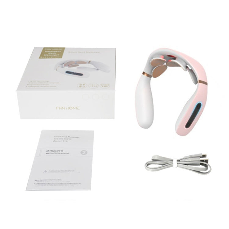T12 Home Mini Automatic Pulse Smart Cervical Massager, Style: Flagship Model (White)